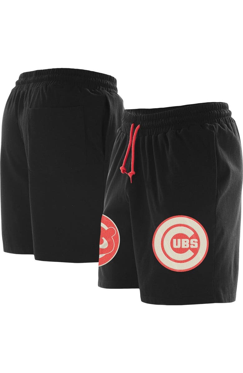 New Era Men's New Era Black Chicago Cubs Color Pack Knit Shorts, Main, color, Black