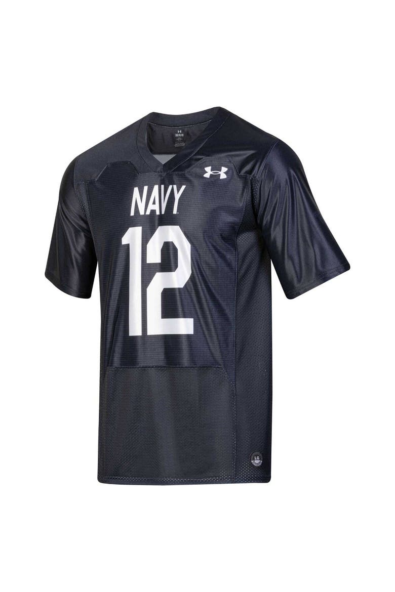Men's Under Armour #12 Navy Navy Midshipmen Silent Service Replica Football Jersey, Alternate, color, Navy