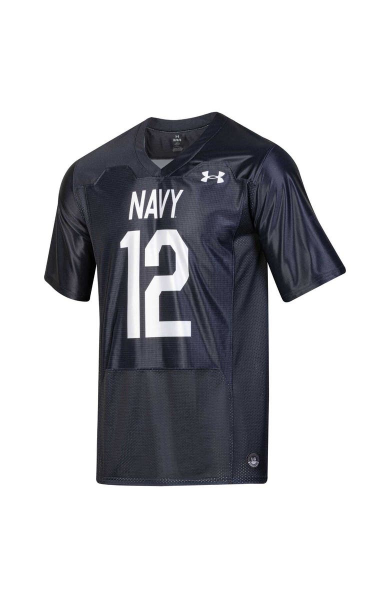 Under Armour Men's Under Armour #12 Navy Navy Midshipmen Silent Service Replica Football Jersey, Alternate, color,