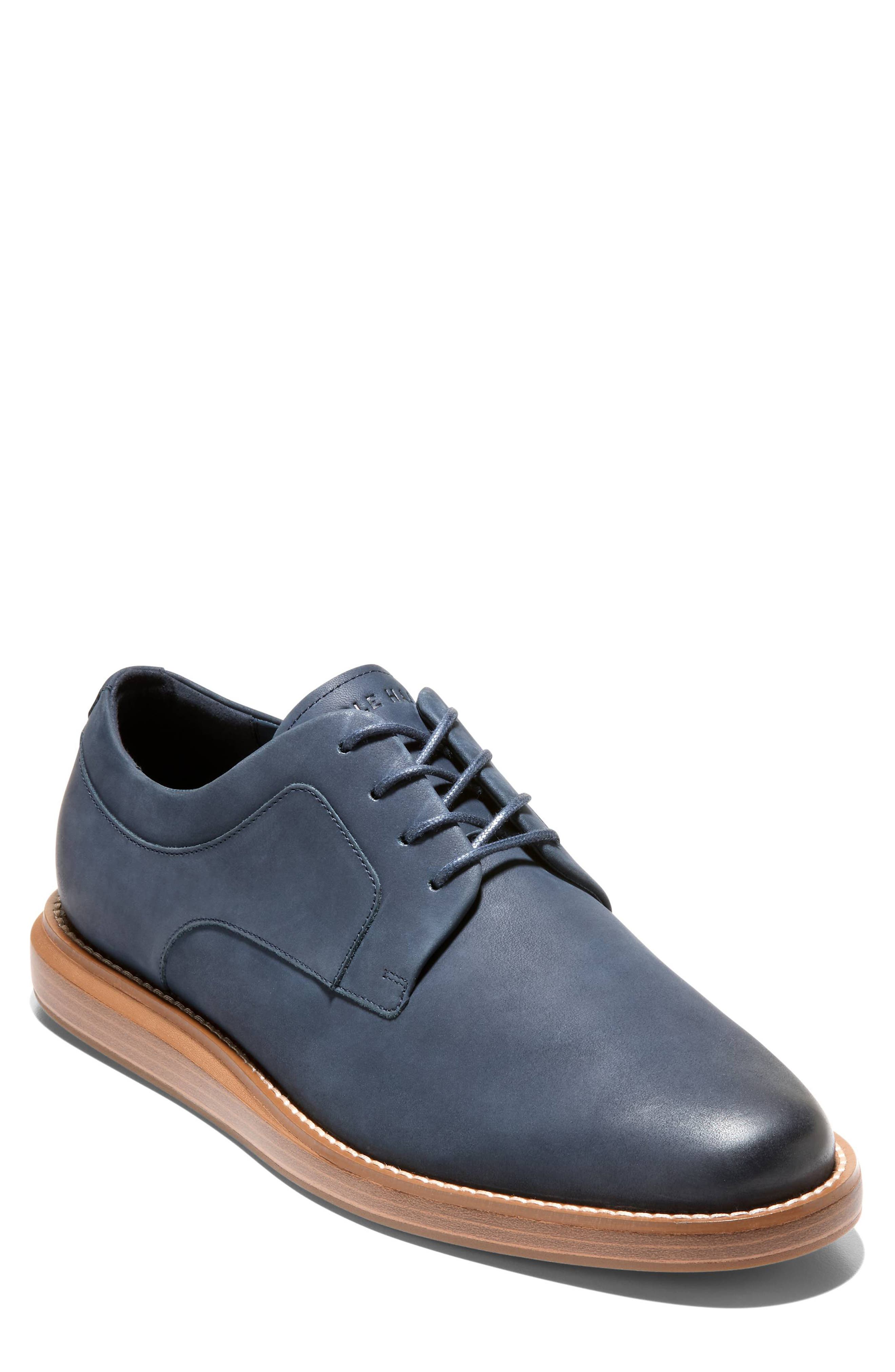 Cole Haan Grand Neoclassic Plain Toe Derby, Main, color, Navy Blazer Nubuck / Italian