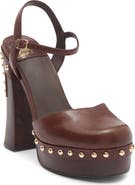 Jeffrey Campbell Extrovert Studded Ankle Strap Platform Clog