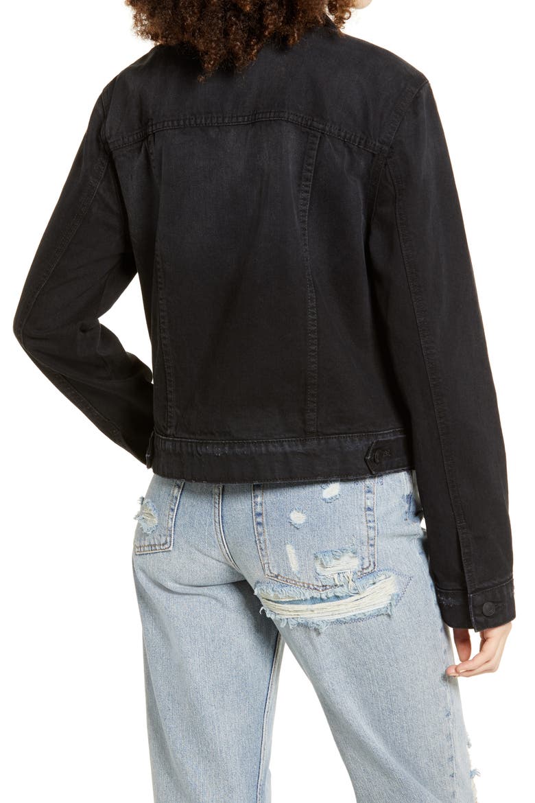 Melanie Boyfriend Denim Jacket, Alternate, color, BLACK JM