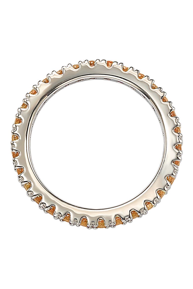 Sterling Silver Orange CZ Eternity Band Ring, Alternate, color, ORANGE