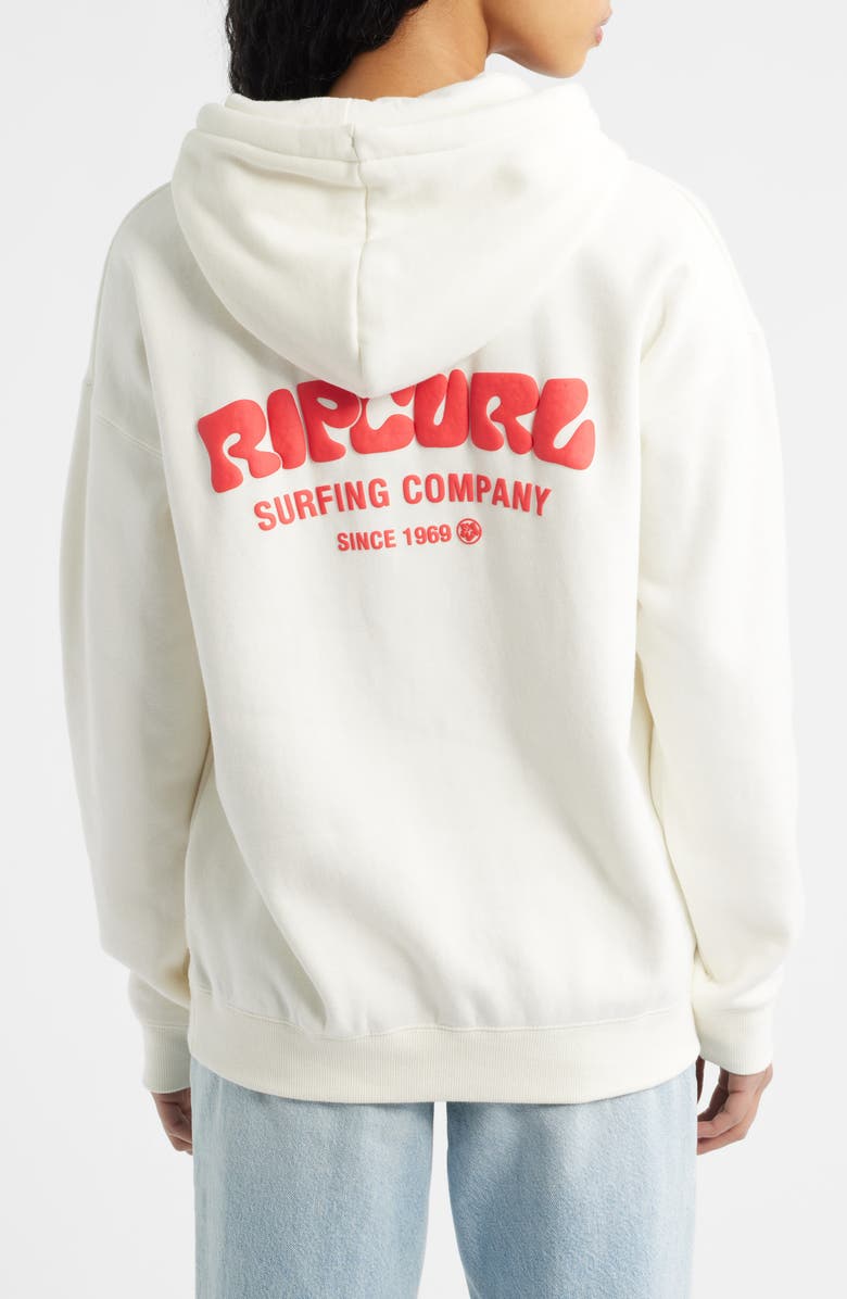 Rip Curl Surf Puff Print Graphic Hoodie, Alternate, color, Cayenne