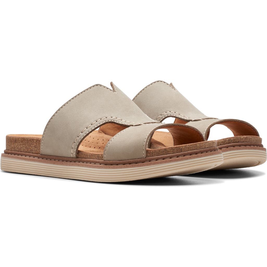 Clarks(r) Arwell Slide Sandal in Stone Nubuck  product