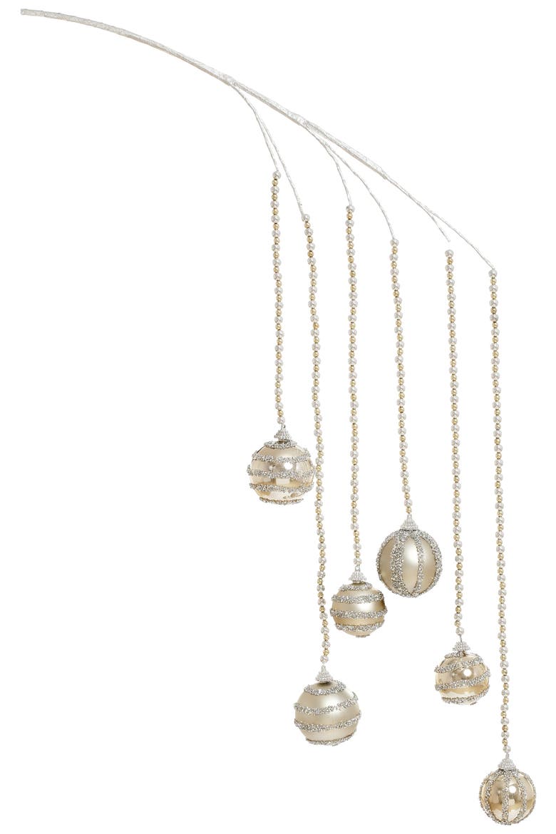 Hanging Ball Spray, Set of 6, Main, color, Champagne