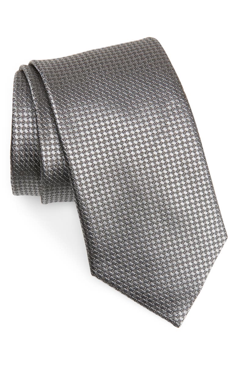Canali Neat Silk Tie, Main, color,