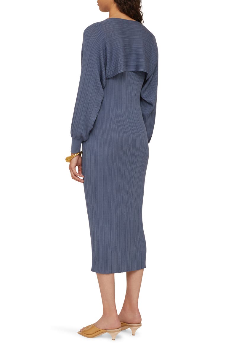 Plissé Cotton & Silk Shrug, Alternate, color, VANIGLIA