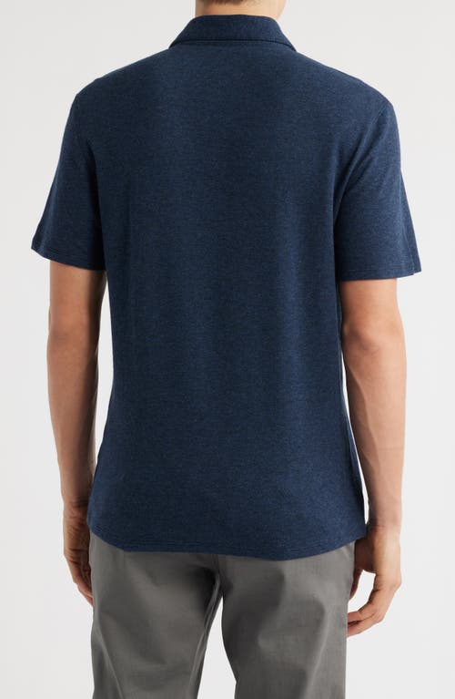 Vince Pima Cotton Blend Polo In Blue