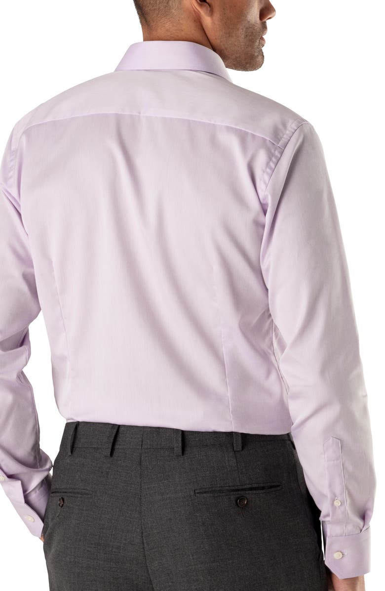 Eton Slim Fit Solid Dress Shirt, Alternate, color, Lavender