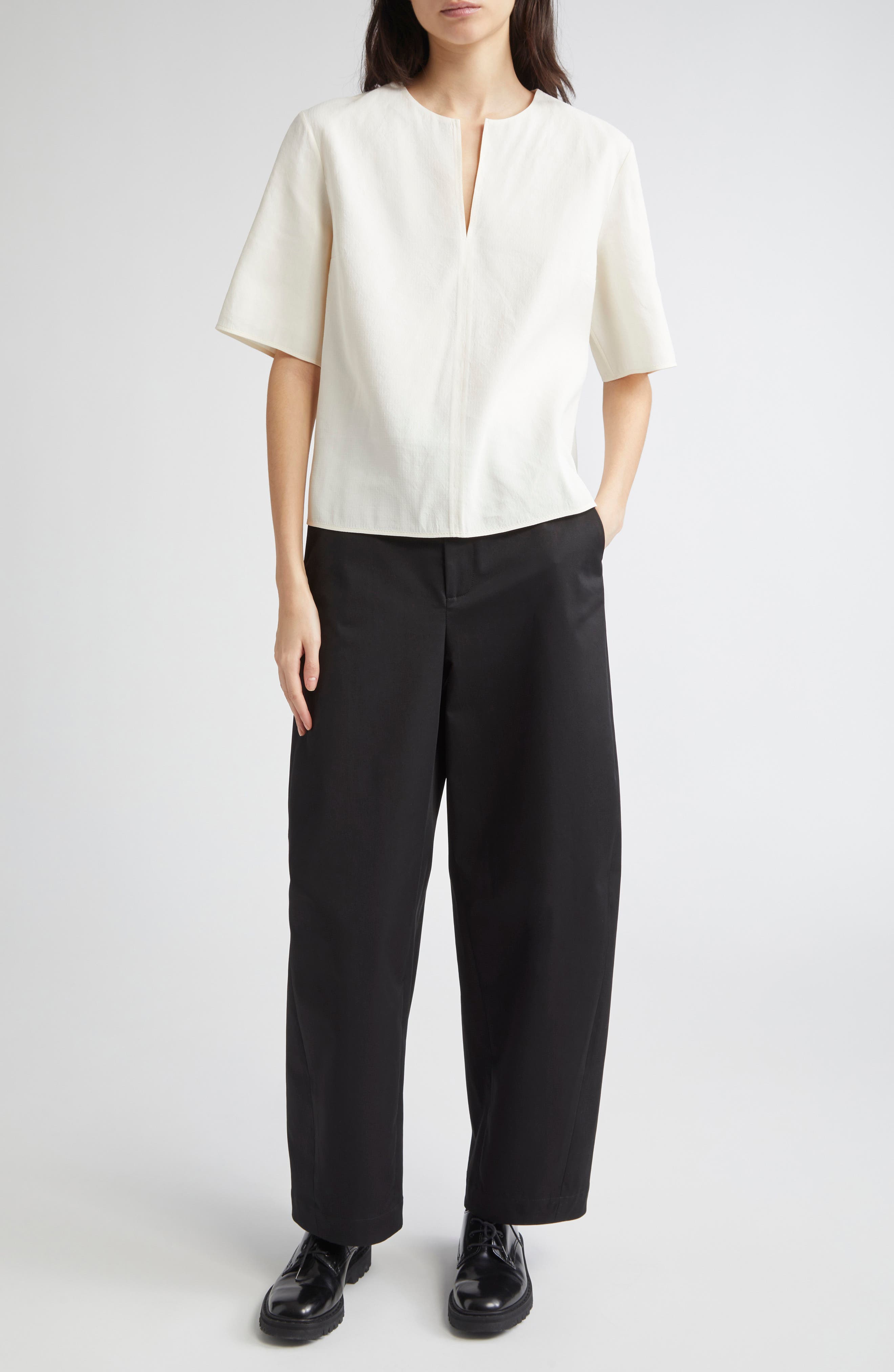Notch Neck Boxy Top - image 2