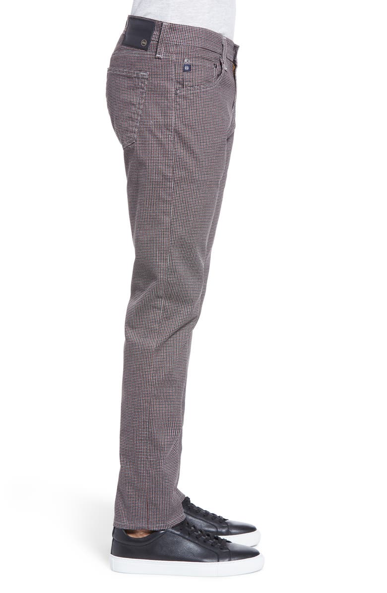 AG Tellis Slim Fit Houndstooth Jeans, Alternate, color, Scotsman Spiced Rum