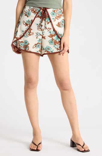 Beaded Tie Pull-On Shorts