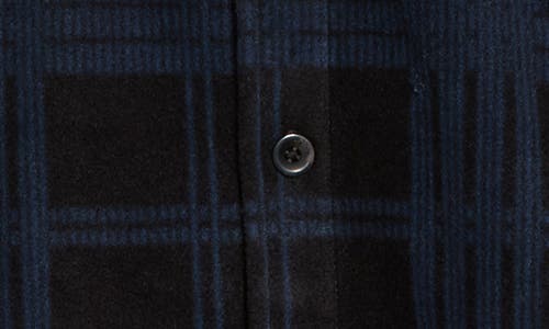 Union Cascade Buffalo Plaid Microfleece Button-up Shirt In Blue