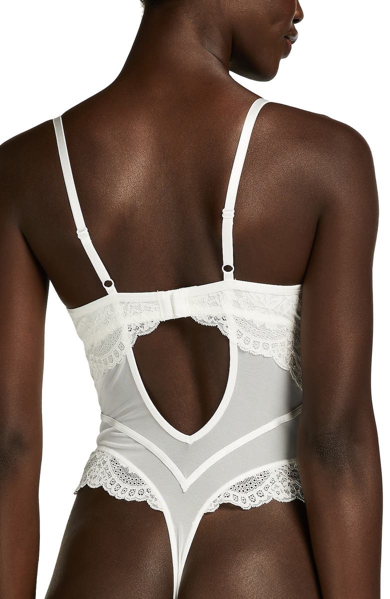 Hunkemöller Becky Mesh & Lace Bodysuit, Alternate, color,