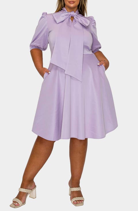 Carina Donna Fit & Flare Midi Dress (Plus)