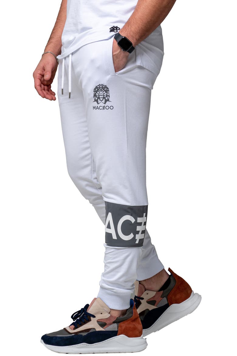 Insignia Stretch Cotton Joggers, Alternate, color, WHITE