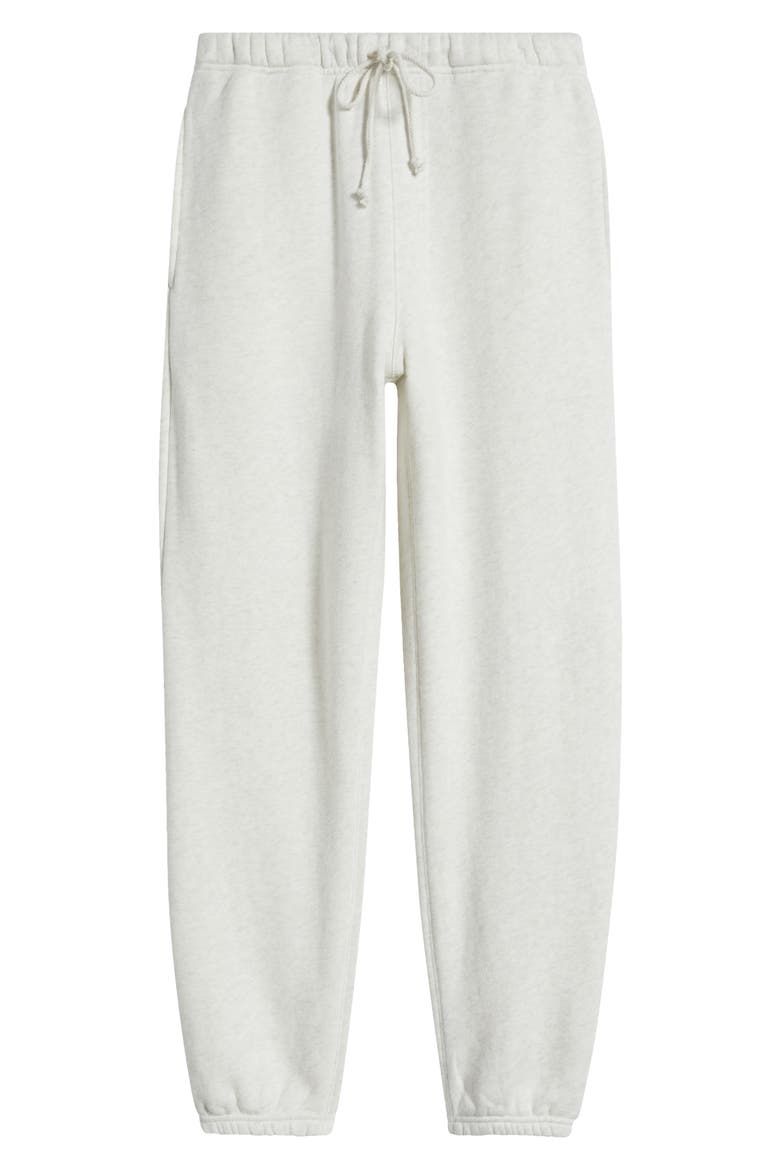 Core Organic Cotton Brushed Terry Sweatpants, Alternate, color, VINTAGE SNOW HEATHER
