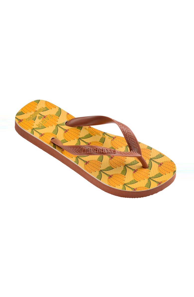 Havaianas x FARM Rio Bandana Deco Flip Flop, Main, color, Rust