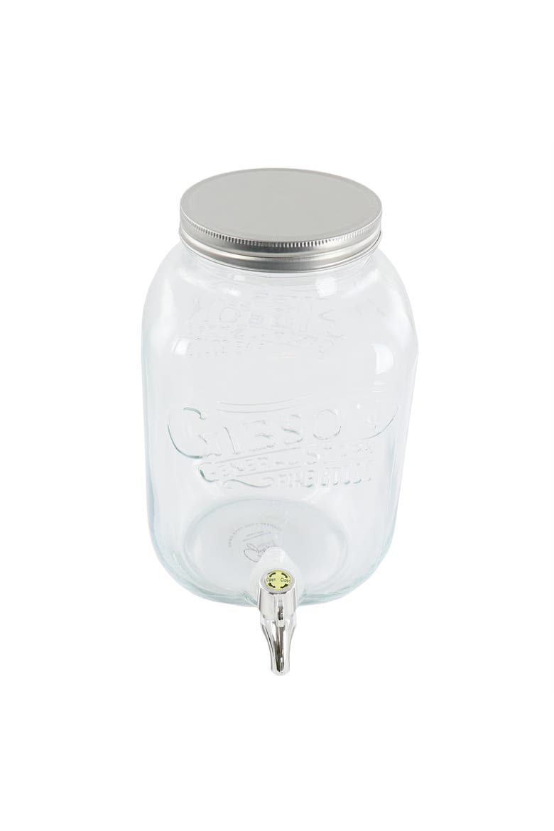 General Store 1.1 Gallon Glass Jar Beverage Dispenser, Main, color, Clear