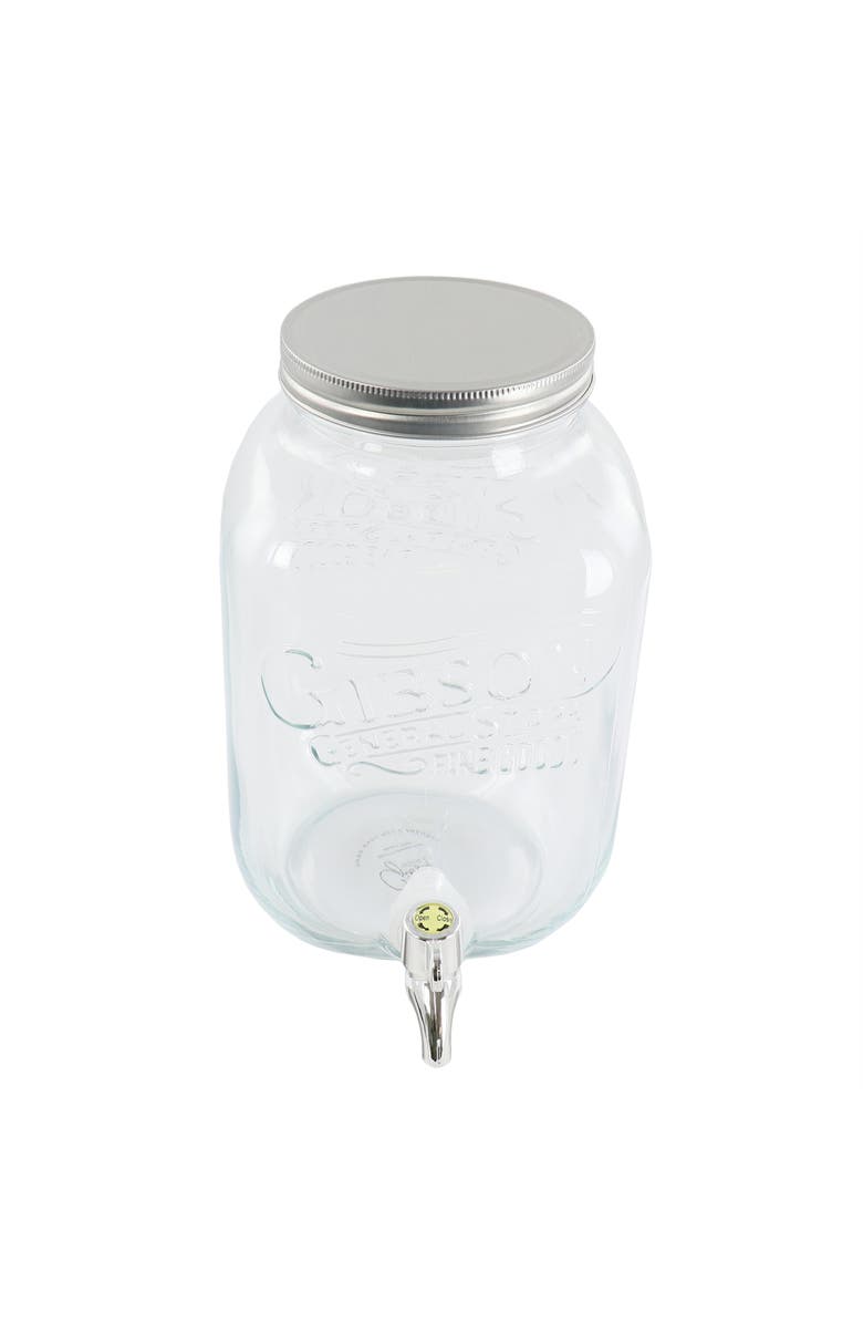 Gibson Home General Store 1.1 Gallon Glass Jar Beverage Dispenser, Main, color, Clear