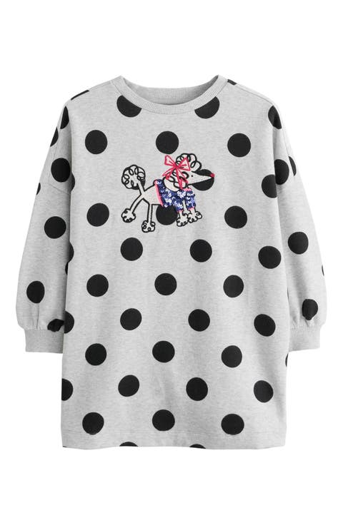 Kids' Poodle Graphic Sweatshirt Dress