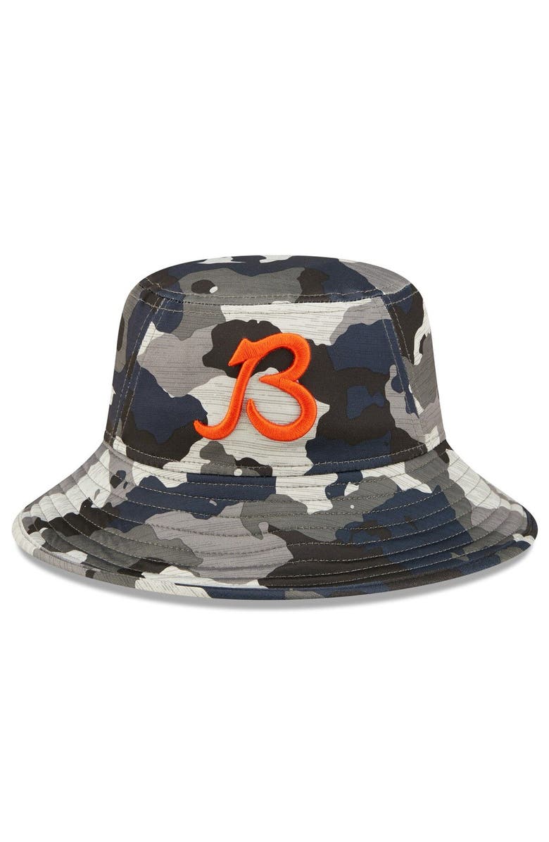 New Era Men's New Era Camo Chicago Bears 2022 NFL Training Camp Official Script Bucket Hat, Alternate, color, 