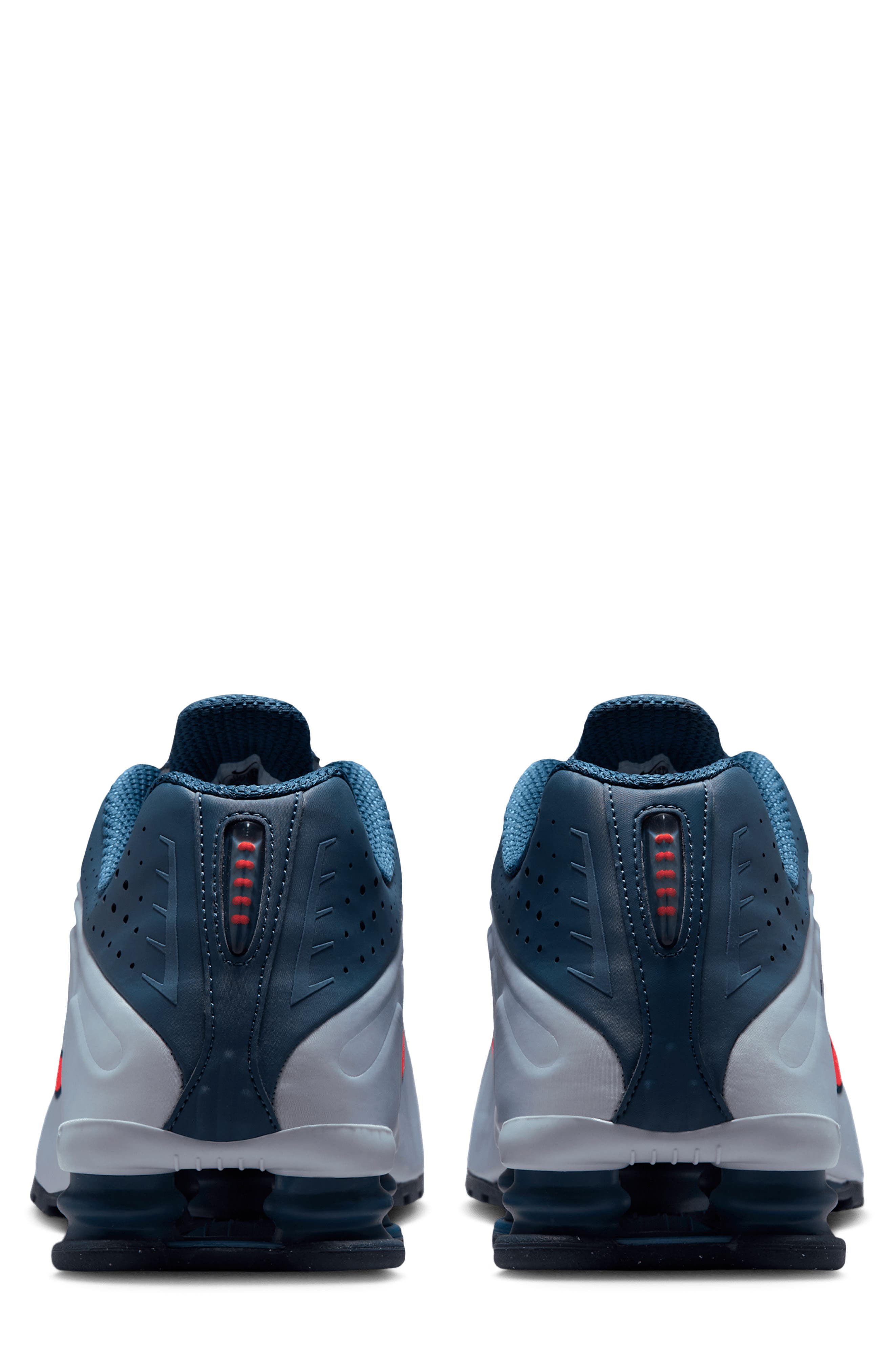 Shox R4 Sneaker, Alternate, color, FOOTBALL GREY/ SLATE/ BLUE
