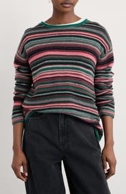 Seasalt Cornwall Fruity II Stripe Merino Wool Blend Sweater