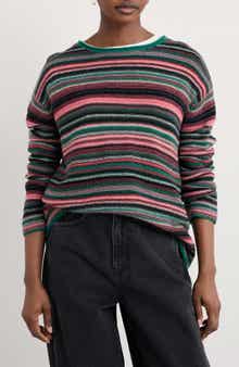 Seasalt Cornwall Fruity II Stripe Merino Wool Blend Sweater