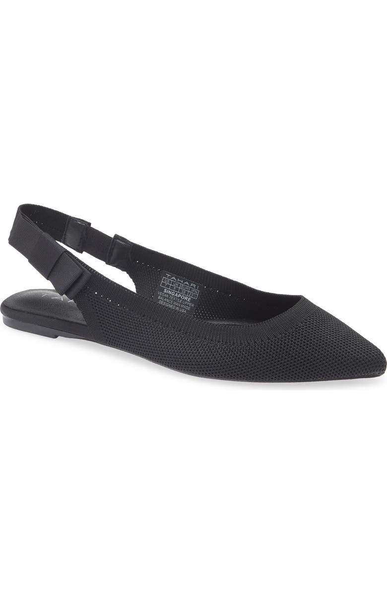 Tahari Knit Slingback Flat, Main, color,