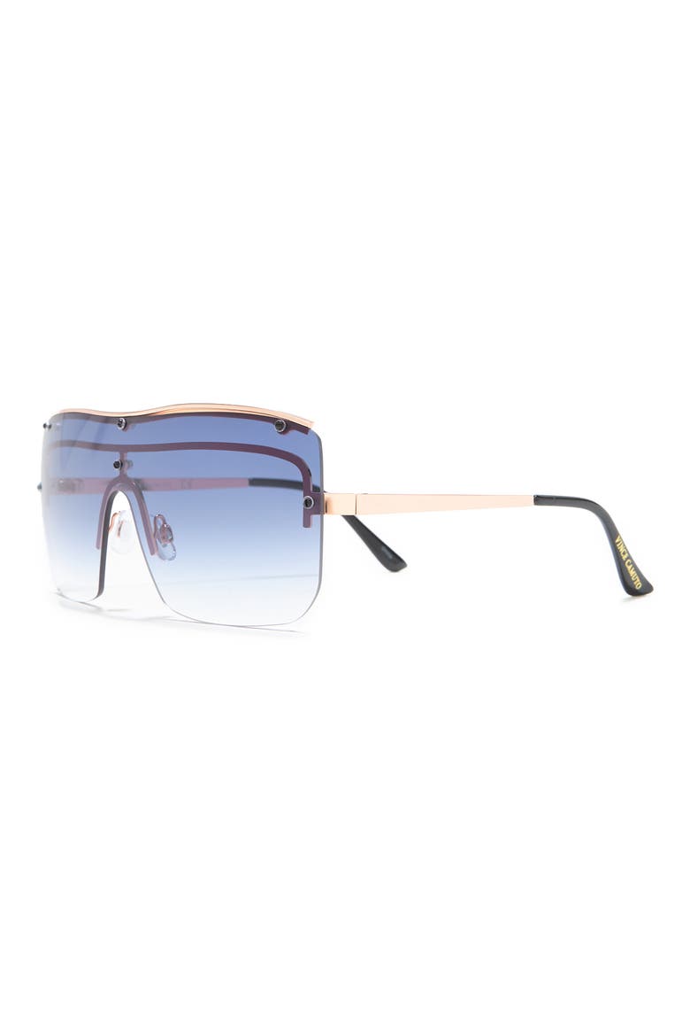 70mm Shield Sunglasses, Alternate, color, ROSEGOLD