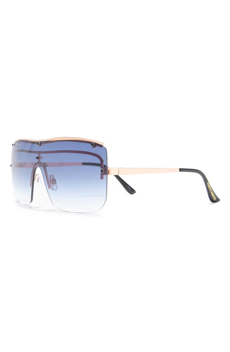 Vince Camuto 70mm Shield Sunglasses, Alternate, color, Rosegold