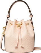 Tory Burch Mini T Monogram Debossed Bucket Bag