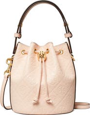 Tory Burch Mini T Monogram Debossed Bucket Bag