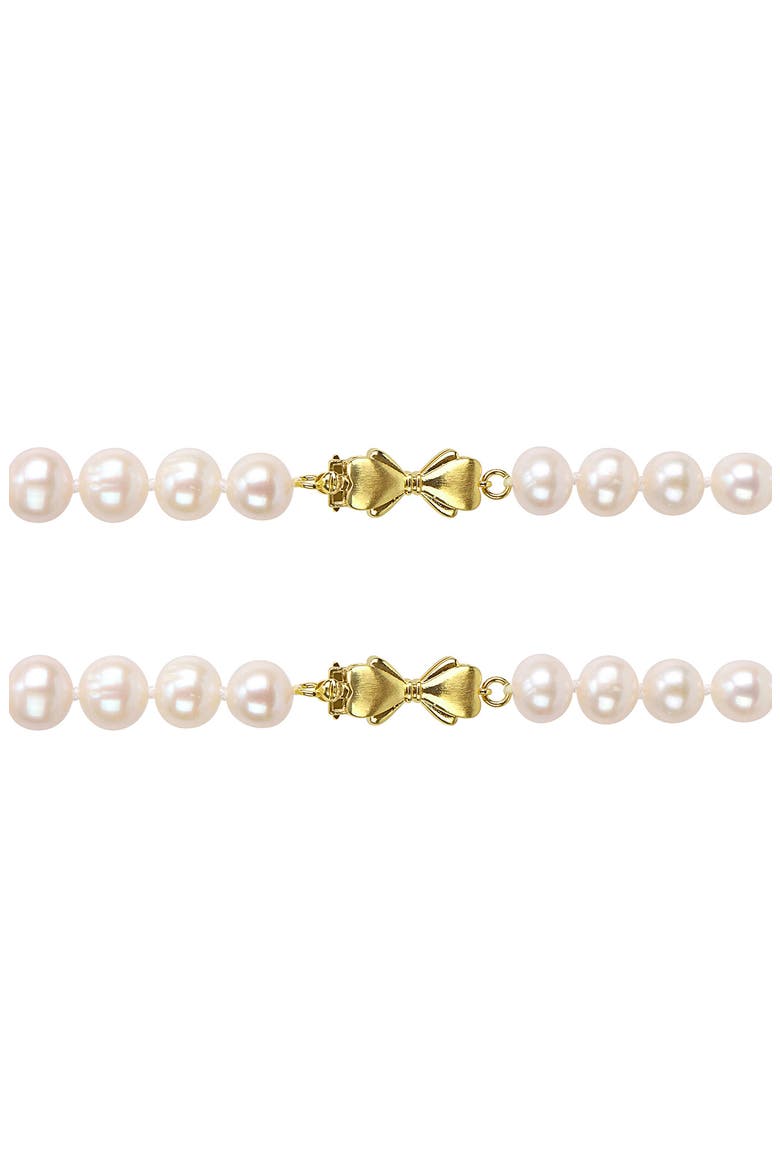 Cultured Pearl Necklace & Bracelet Set, 7.5–8.5mm, Alternate, color, WHITE