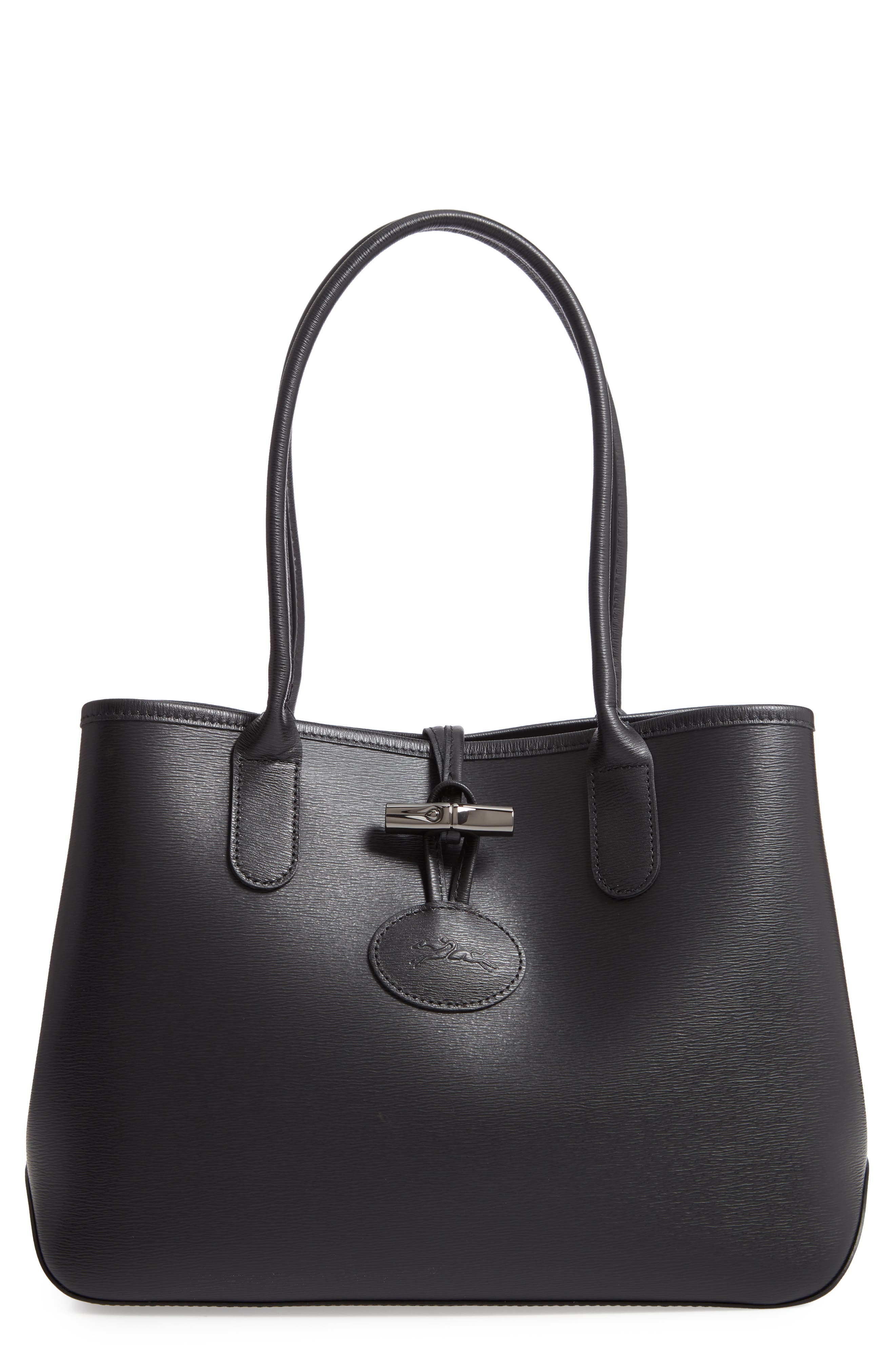 Longchamp Roseau Leather Tote, Main, color, 