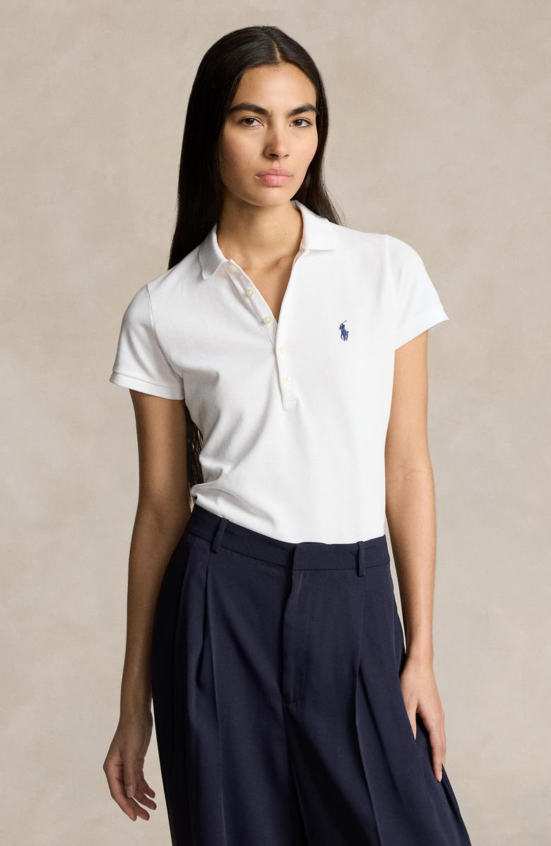 Polo Ralph Lauren Julie Piqué Polo, Alternate, color, White