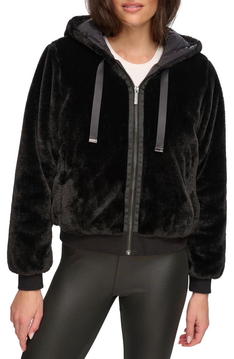 Andrew Marc Sport Faux Fur Hooded Jacket, Main, color, 