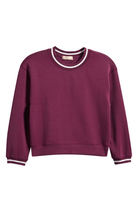 Kids' Cloud Mixed Media Crewneck Sweatshirt
