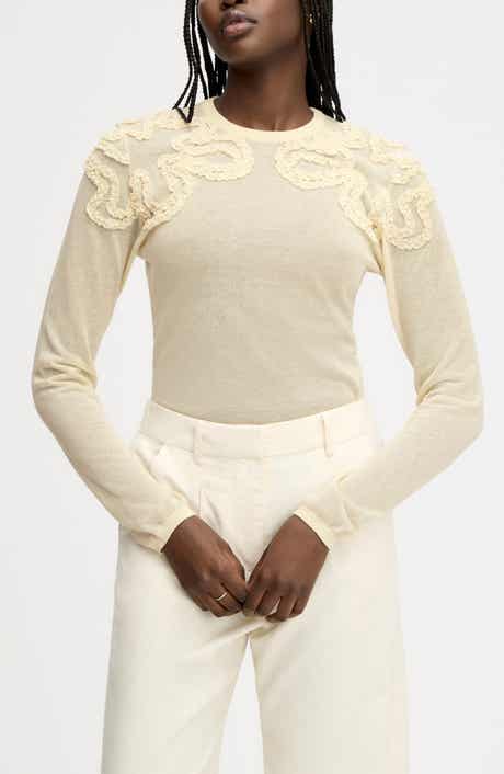 Ruffle Trim Sweater