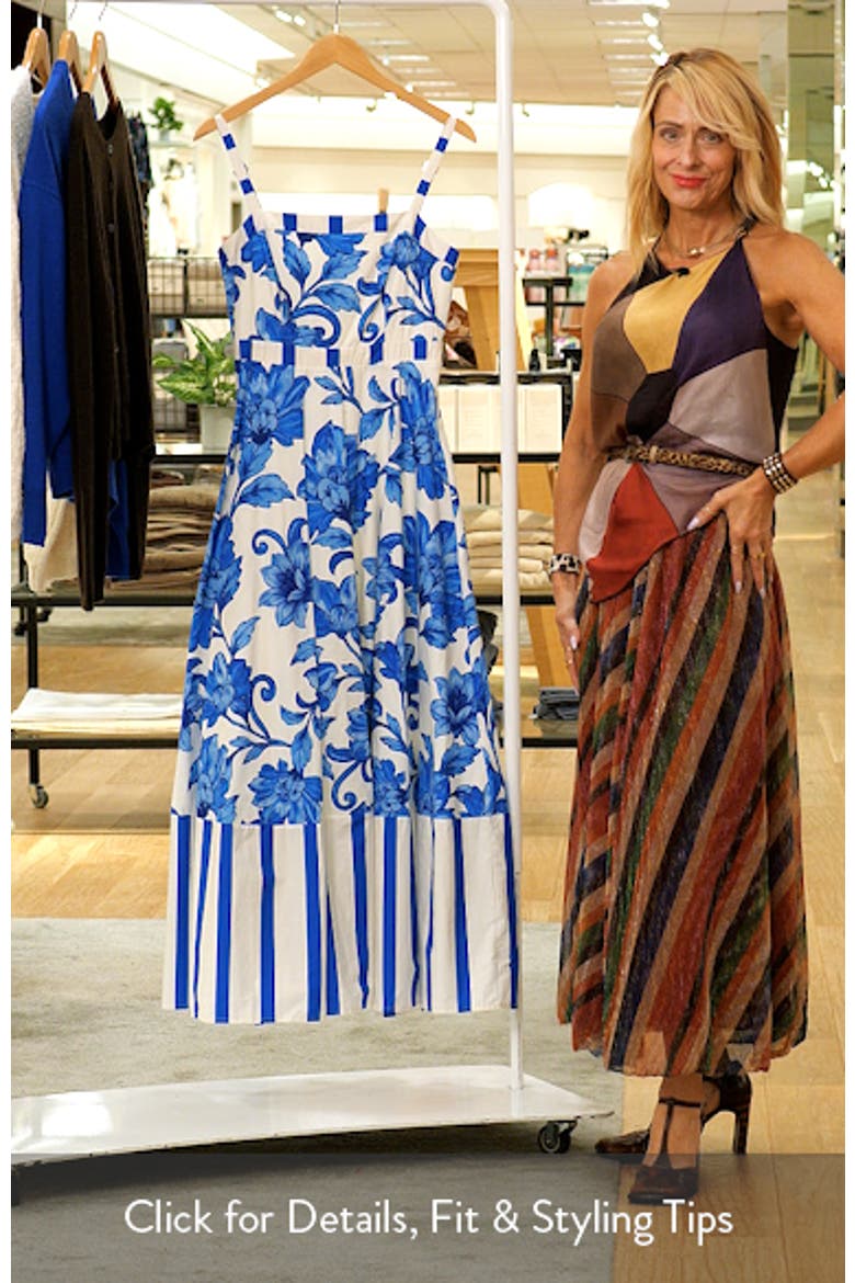 Floral Print Sleeveless Maxi Dress video
