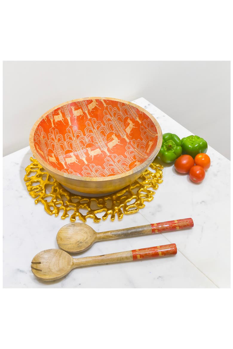 Salad Bowl Set, Alternate, color, ORANGE