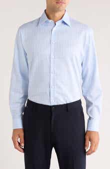 Nordstrom Traditional Fit Check Premium Non-Iron Cotton Dress Shirt