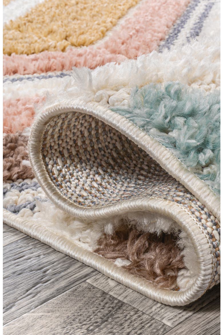 Elin Chevron High-Low Area Rug, Alternate, color, Multi/Cream