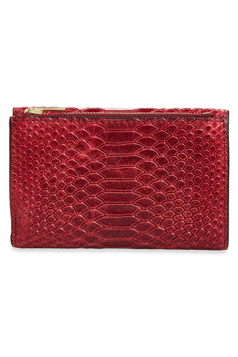 Darley Folded Embossed Leather Wallet, Alternate, color, APPLE RED