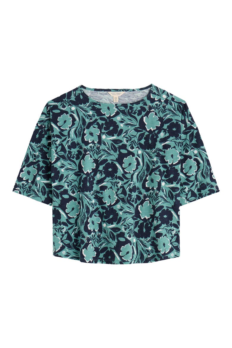 Tremayne Quay Floral Organic Cotton Top, Alternate, color, SUMMER SHADOWS SARDINE