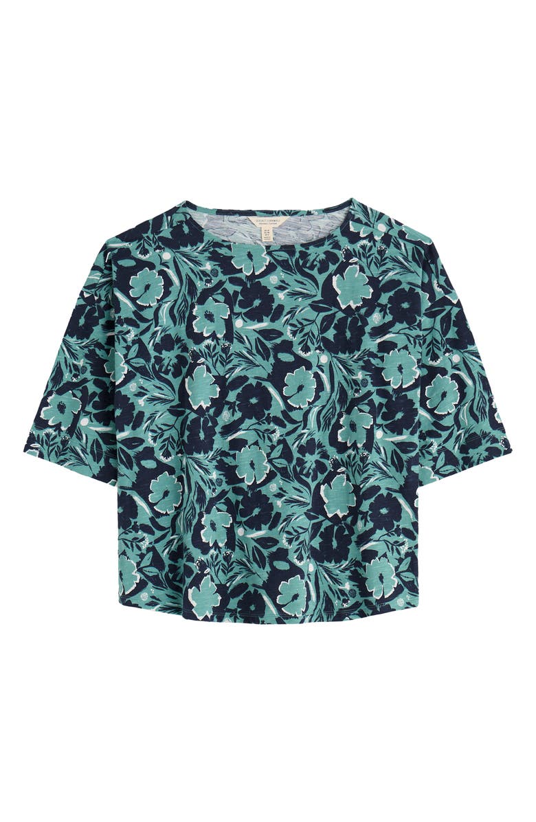 Seasalt Cornwall Tremayne Quay Floral Organic Cotton Top, Alternate, color, Summer Shadows Sardine