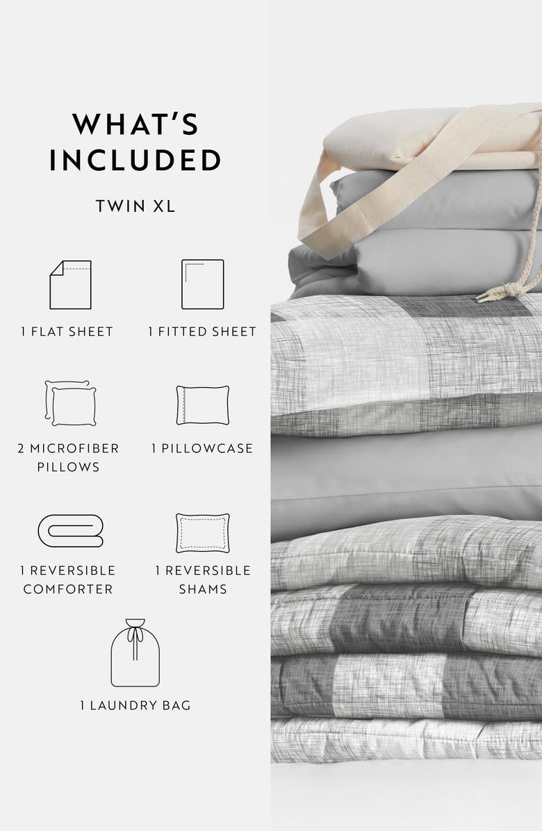 HOMESPUN Ultimate College Essentials Bedding Bundle., Alternate, color, Gray