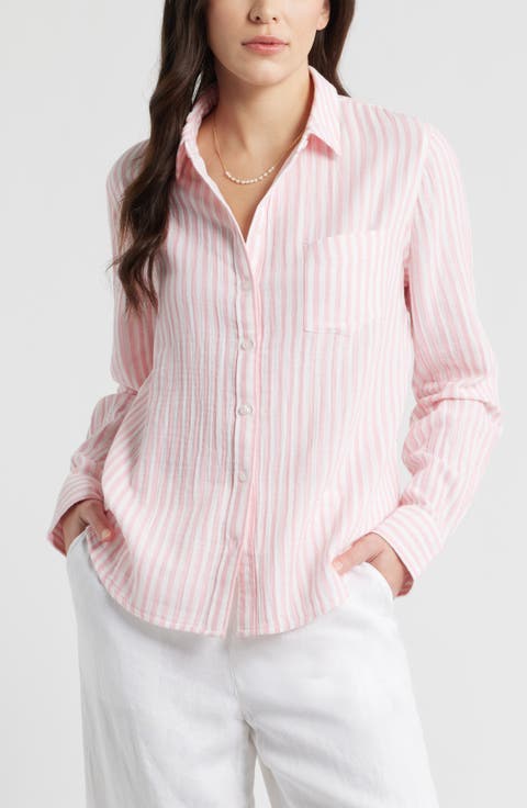 Casual Gauze Button-Up Shirt